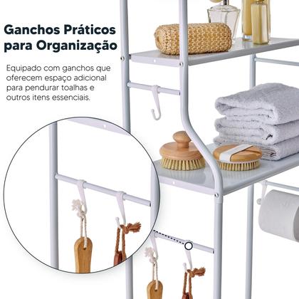 Prateleira De Banheiro Lavanderia Rack Suporte Organizador - Holtter Home Design Imagem de Prateleira De Banheiro Lavanderia Rack Suporte Organizador