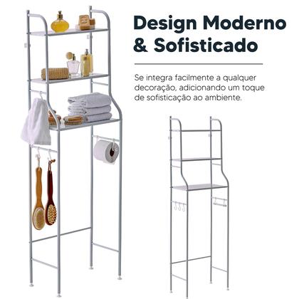 Prateleira De Banheiro Lavanderia Rack Suporte Organizador - Holtter Home Design Imagem de Prateleira De Banheiro Lavanderia Rack Suporte Organizador