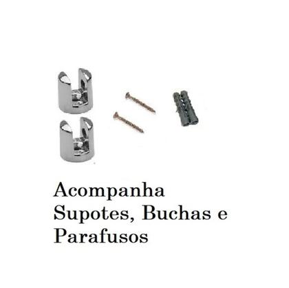 Imagem de Prateleira De Canto Em Vidro Temperado 20 cm Kit Com 4 Unidades - Sonharte