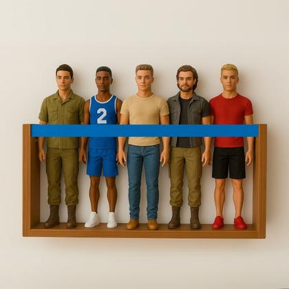 Imagem de Prateleira de Parede para Coleção de Bonecos  Marvel, Barbie, SuperHeróis  Estante Geek Decorativa e Organizadora para Quarto Nerd Menino MDF 55cm