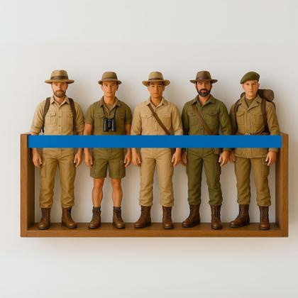 Imagem de Prateleira de Parede para Coleção de Bonecos  Marvel, Barbie, SuperHeróis  Estante Geek Decorativa e Organizadora para Quarto Nerd Menino MDF 55cm