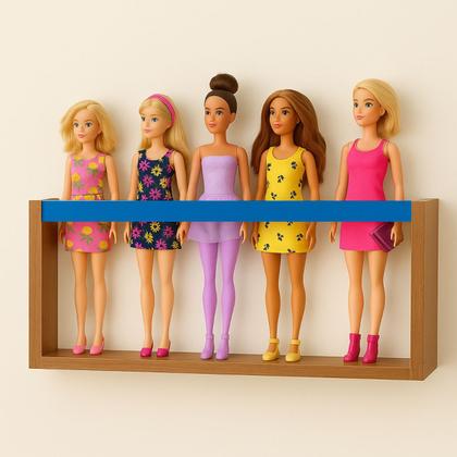 Imagem de Prateleira de Parede para Coleção de Bonecos  Marvel, Barbie, SuperHeróis  Estante Geek Decorativa e Organizadora para Quarto Nerd Menino MDF 55cm