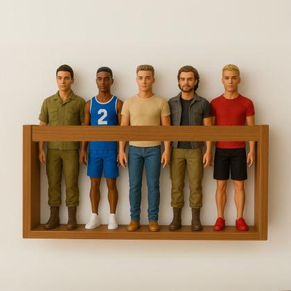 Imagem de Prateleira de Parede para Coleção de Bonecos  Marvel, Barbie, SuperHeróis  Estante Geek Decorativa e Organizadora para Quarto Nerd Menino MDF 55cm