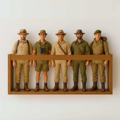 Imagem de Prateleira de Parede para Coleção de Bonecos  Marvel, Barbie, SuperHeróis  Estante Geek Decorativa e Organizadora para Quarto Nerd Menino MDF 55cm