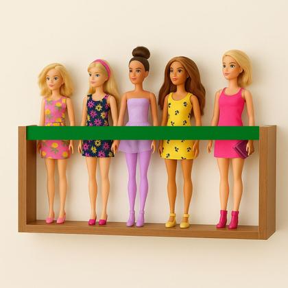 Imagem de Prateleira de Parede para Coleção de Bonecos  Marvel, Barbie, SuperHeróis  Estante Geek Decorativa e Organizadora para Quarto Nerd Menino MDF 55cm