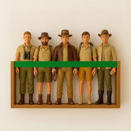 Imagem de Prateleira de Parede para Coleção de Bonecos  Marvel, Barbie, SuperHeróis  Estante Geek Decorativa e Organizadora para Quarto Nerd Menino MDF 55cm