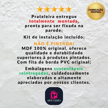 Imagem de Prateleira de Parede para Coleção de Bonecos  Marvel, Barbie, SuperHeróis  Estante Geek Decorativa e Organizadora para Quarto Nerd Menino MDF 55cm