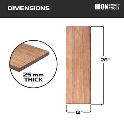 Imagem de Prateleira Dobrável de Madeira para Churrasqueira Iron Forge Tools 66x30