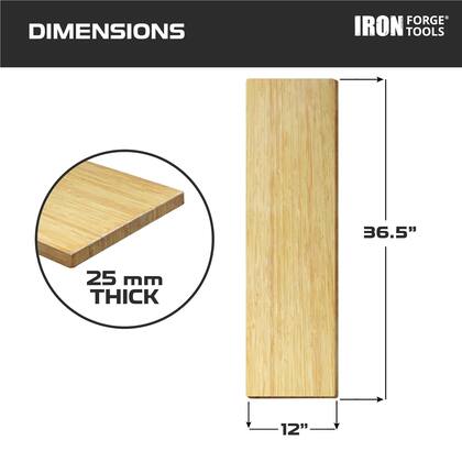 Imagem de Prateleira Dobrável de Madeira para Churrasqueira Iron Forge Tools 93x30 cm