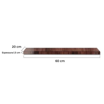 Imagem de Prateleira Estante Para Decoração Média 60 X 20cm Rústica Marrom