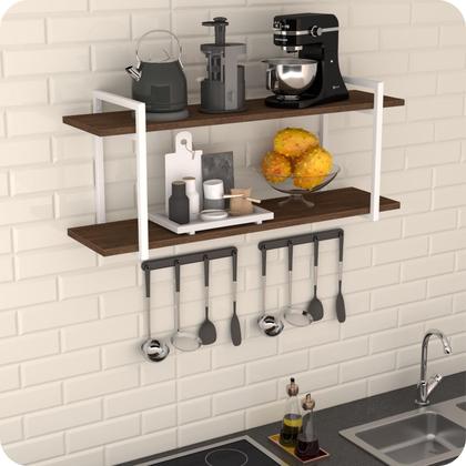 Imagem de Prateleira Estilo Industrial Cozinha de Parede GND BM 80cm