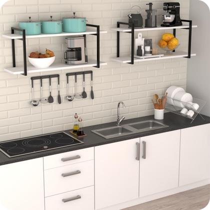 Imagem de Prateleira Estilo Industrial Cozinha de Parede GND PB 120cm
