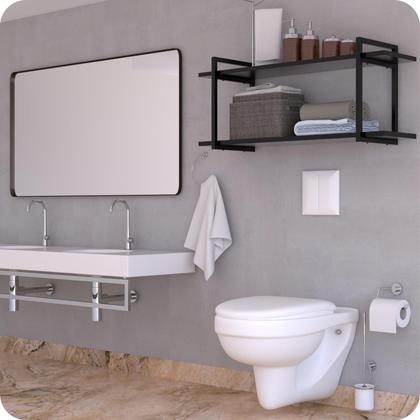 Imagem de Prateleira Estilo industrial Para Sala Parede GND PP 100cm