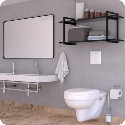 Imagem de Prateleira Estilo Industrial Para Sala Parede GND PP 100cm