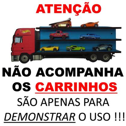 Imagem de Prateleira Expositor Caminhão Até 12 Carrinhos Hot Wheels