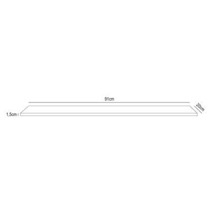 Imagem de Prateleira Madeira Flutuante Multiuso Kit 2 91x20 Luara Branco L06 - D Rossi