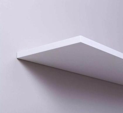 Imagem de Prateleira Madeira Mdf Branca 70x20cm Com Suporte Invisível Flutuante