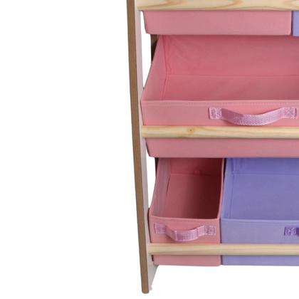 Imagem de Prateleira Mdf Organizadora De Brinquedo Infantil ROSA LILAS