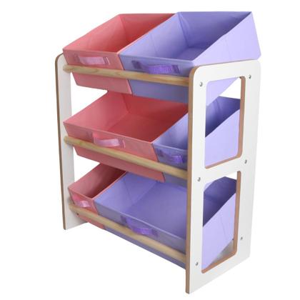 Imagem de Prateleira Mdf Organizadora De Brinquedo Infantil ROSA LILAS