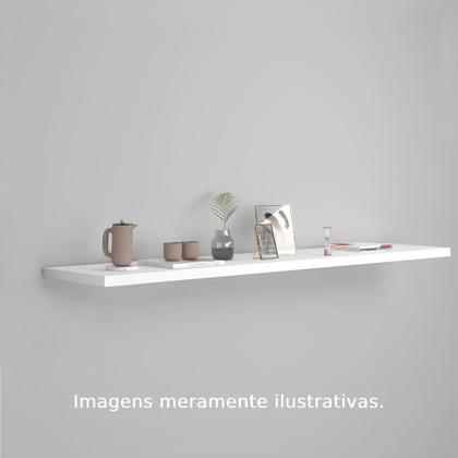 Prateleira Mdp Uv Studio 120x25x1,5cm Brasforma - Branco Imagem de Prateleira Mdp Uv Studio 120x25x1,5cm Brasforma - Branco