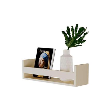 Imagem de Prateleira Porta Livro Bege Claro 70 x 12cm Suporte Invisivel