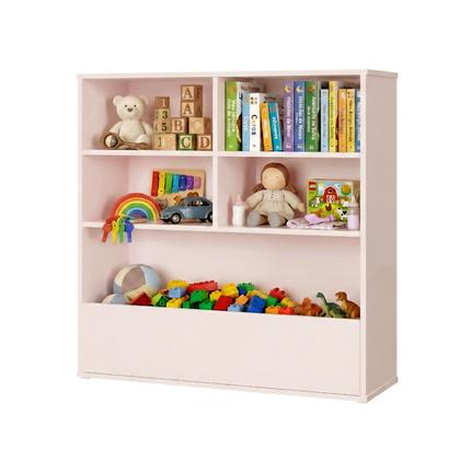 Imagem de Prateleira Quarto Infantil 5 Nichos Organização Completa Rosa