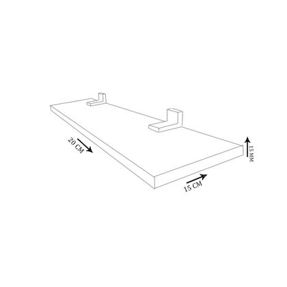Imagem de Prateleira Simples 20x15 Cm com suporte Em Mdf