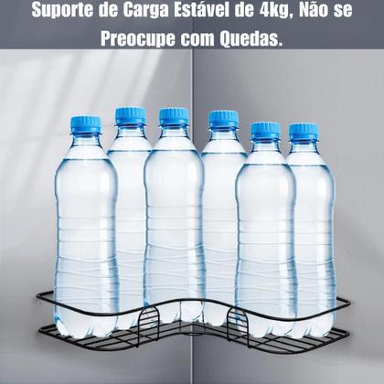 Prateleira Suporte De Banheiro Porta Organizador de Shampoo Sabonete Multiuso de Canto e Quina Com Adesivo Para Parede Cozinha De Metal - Importado Imagem de Prateleira Suporte De Banheiro Porta Organizador de Shampoo Sabonete Multiuso de Canto e Quina Com Adesivo Para Parede Cozinha De Metal