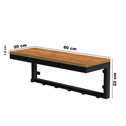 Imagem de Prateleira Suspensa Multiuso Cantinho Do Café Em Aço Com Mdf