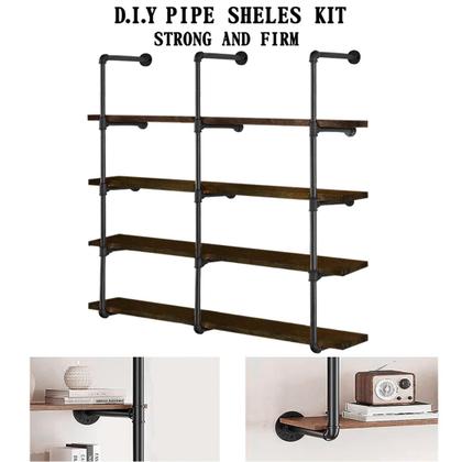 Imagem de Prateleira: Tubo de ferro industrial HITOMEN, 5 camadas, 55 cm de altura, 30 cm de profundidade