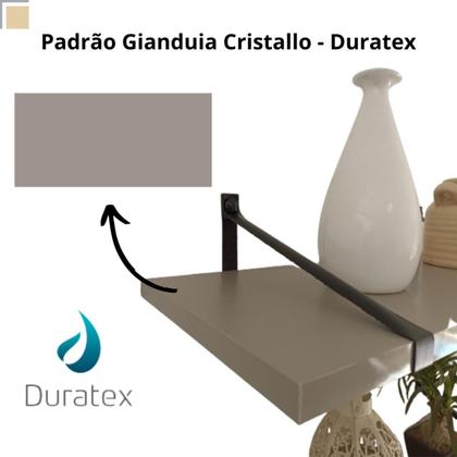 Imagem de Prateleiras Com Alça Preta De Couro 60x25 Mdf Kit C/2 Unidad