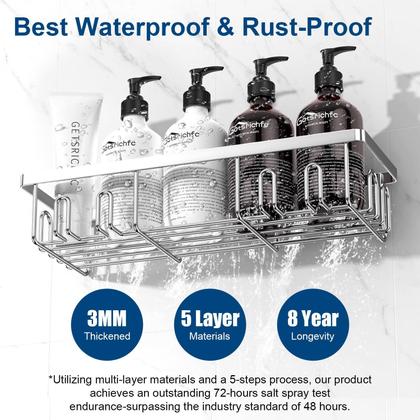 Imagem de Prateleiras de chuveiro adesivas Shower Caddy Getsrichfc 2025, pacote com 2