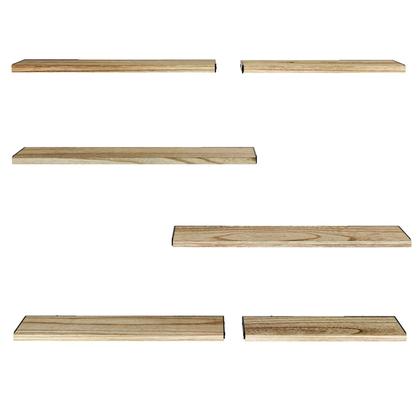 Imagem de Prateleiras de parede AMADA HOMEFURNISHING Long Rustic Wood 6 unidades