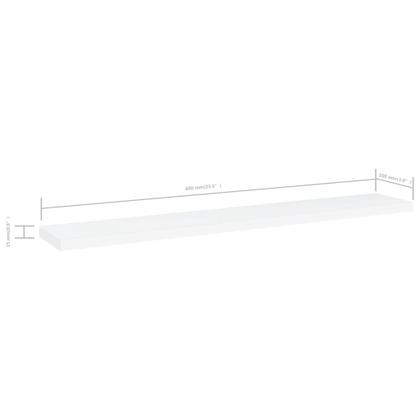Imagem de Prateleiras para Estante vidaXL 8 pcs Madeira Compensada Branca 60x10x1,5 cm