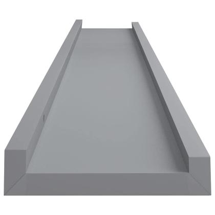 Imagem de Prateleiras Picture Frame Ledge VidaXL Cinza 80x9x3cm MDF 2 peças