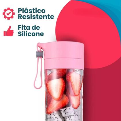 Imagem de Prático Processador Portátil Usb Recarregável Sucos E Shakes