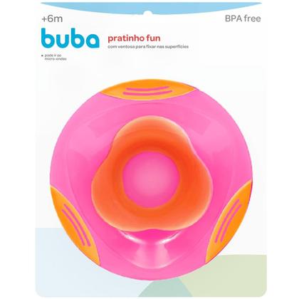 Imagem de Pratinho Buba Fun com Ventosa Rosa