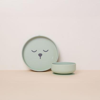 Imagem de Pratinho em silicone com ventosa gumy verde - buba