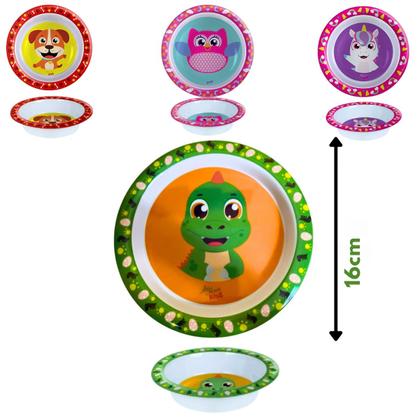 Imagem de Pratinho Fundo Infantil Unicórnio Rosa Dino Verde Para Papinhas