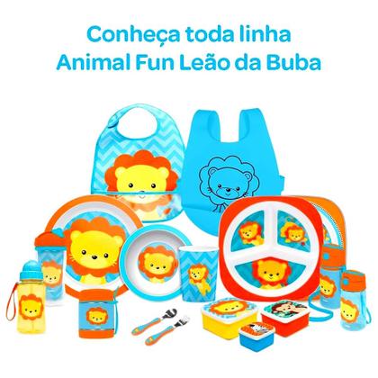Imagem de Pratinho Leãozinho Prato com Divisórias Infantil Bebês Buba