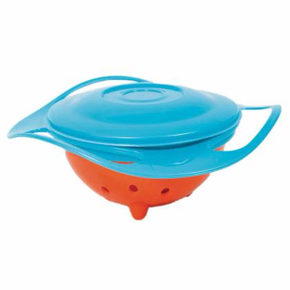 Imagem de Pratinho Tigela - Giro Bowl com Tampa - 130ml - Azul - Buba