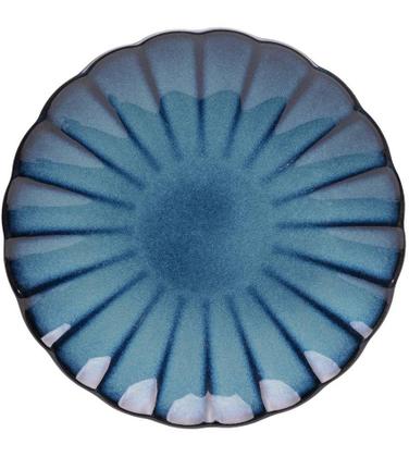 Imagem de Prato 21cm Para Sobremesa De Cerâmica Scallop Azul