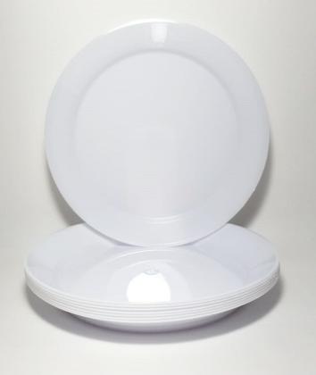 Imagem de Prato acrilico 15cm branco c/10un.