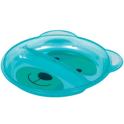Imagem de Prato buba ursinho com divisoria azul