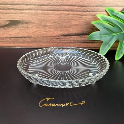 Prato De Cristal Com Pé Lyor 18cm - Roma - Sobremesas E Decoração - 1 Peça