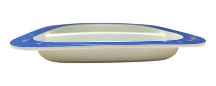 Imagem de Prato com Divisória Infantil Fibra De Bambu Pratinho Comida Bebê Alimentar