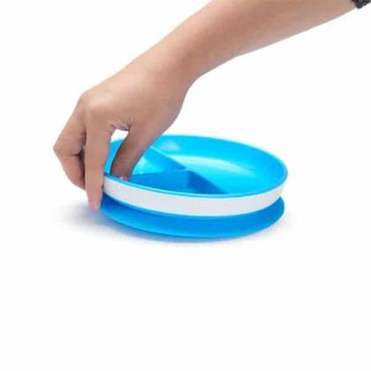 Imagem de Prato Com Divisórias E Ventosa Azul - Munchkin