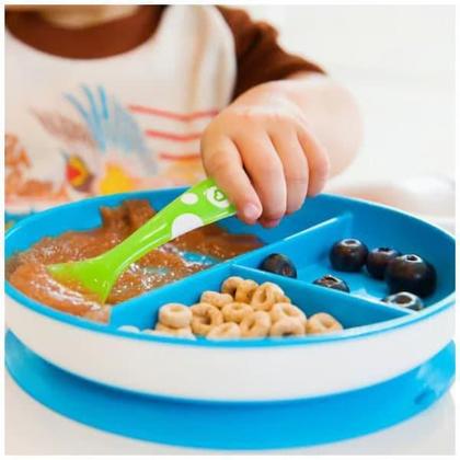 Imagem de Prato Com Divisórias E Ventosa Azul - Munchkin