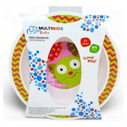 Imagem de Prato com Ventosa Rosa- Funny Meal Multikids Baby