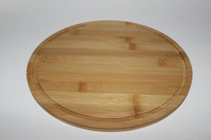 Imagem de Prato De Bolo Com Tampa De Bambu 28X28X9,5Cm - Jolitex